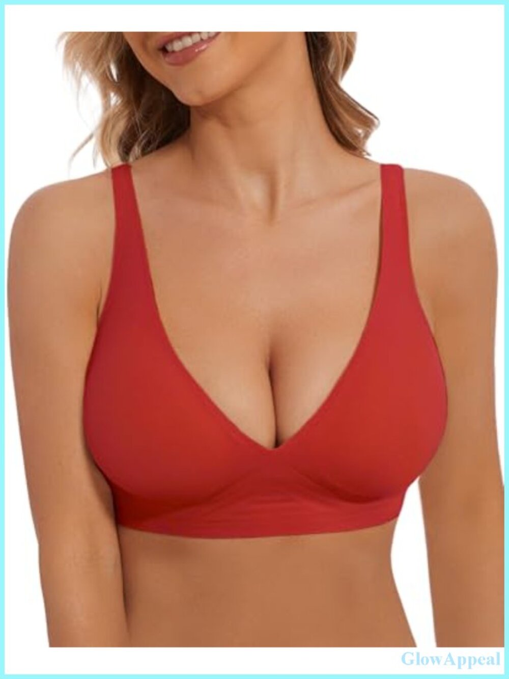 Wireless Deep V Push Up Bralette Padded Seamless Jelly Bra